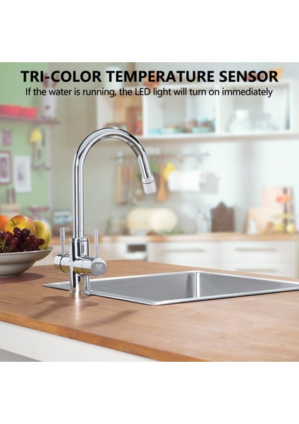Üç Renkli LED Sıcaklık Sensörlü Musluk Su Musluğu (Yurt Dışından) fırsatları