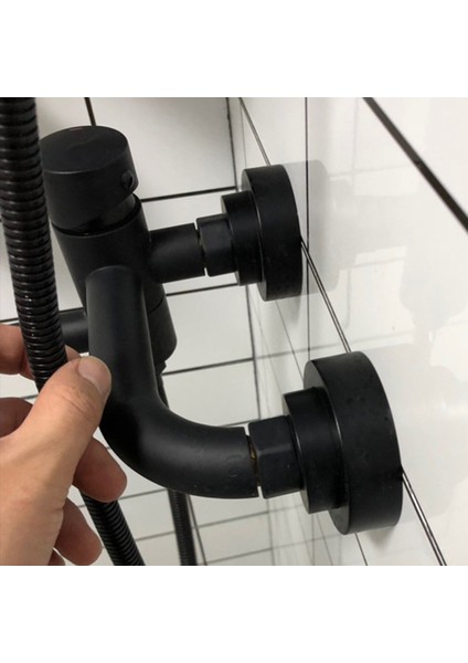 1 Adet Duş Sabitleme Kiti Ekipman Su Borusu Bakır Dekoratif Kapak Banyo Musluk Aksesuarları Galvaniz-Siyah (Yurt Dışından)