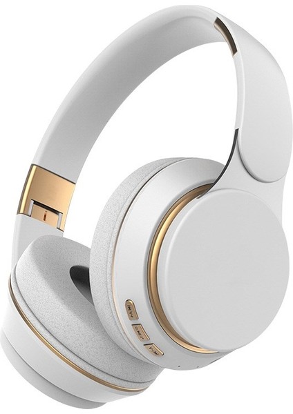 07S Bluetooth 5.0 Kulak Üstü Kablosuz Kulaklık Katlanabilir Stereo Mikrofonlu Kulaklık - Beyaz (Yurt Dışından)