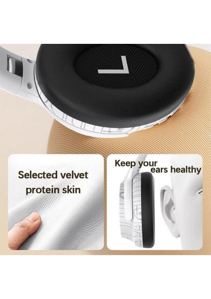 VJE906 Kablosuz Bluetooth Oyun Kulaklığı Çoklu Müzik Efektli Spor Kulaklık Kulaklık-Gümüş (Yurt Dışından)