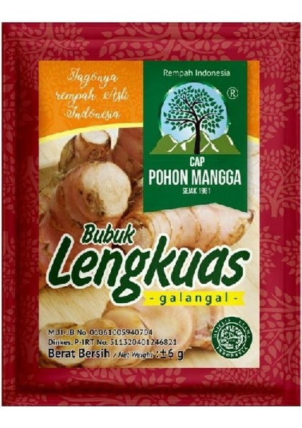 Pohon Mangga Bubuk Lengkuas Galangal 4 G 1 Paket