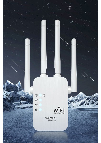 6 Antenli Wifi Repeater Sinyal Güçlendirici Access Point 300MBPS Kablosuz Kolay Kurulum Repeater