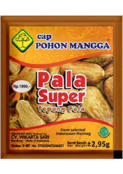 Pohon Mangga Bubuk Pala Super Tepung Pala 2,95 G 1 Paket