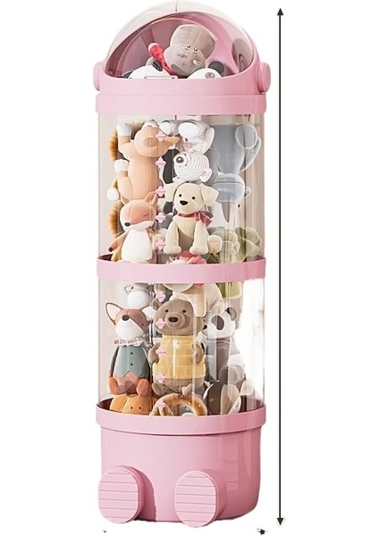 Yükseltilmiş Peluş Bebek Şeffaf Oyuncak Depolama Tüpü (Yurt Dışından)
