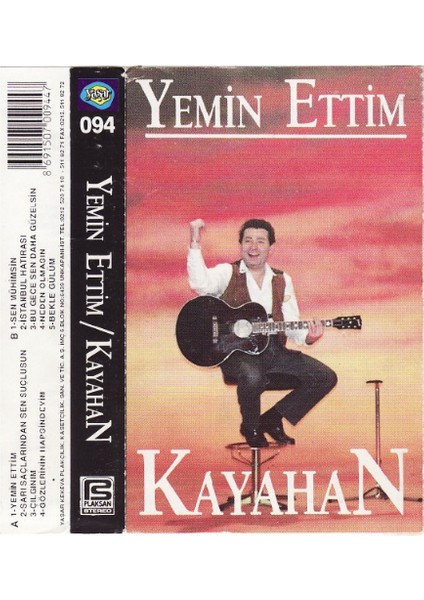 Kayahan - Yemin Ettim- Müzik Kaset
