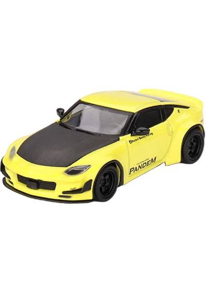 1:64 Diecast Nissan Z Pandem Ikazuchi Yellow Model Araba