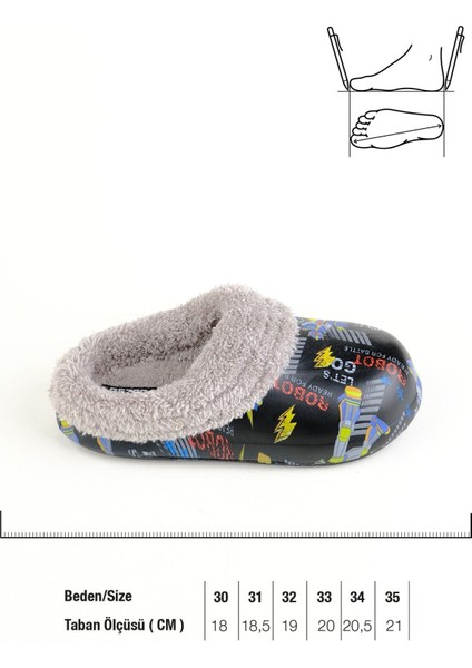 Kışlık Islak Zemin Içi Peluşlu Erkek Çocuk Terlik fırsatları