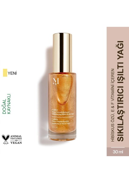 Golden Hour Vitamin İçerikli Işıltılı Saç ve Vücut Yağı 30 ml