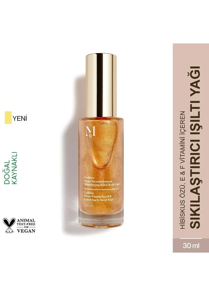 Golden Hour Vitamin İçerikli Işıltılı Saç ve Vücut Yağı 30 ml