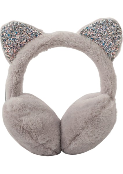 Payetli Kedi Kulaklı Çocuk Sıcak Kulak Manşonları Modelleme Peluş Kulak Manşonları Kış Soğuk Öğrenciler Kulak Örtüsü Sıcaklık (Yurt Dışından)