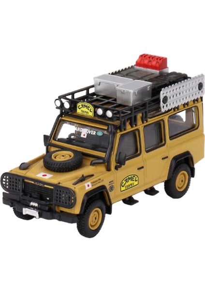 1:64 Diecast Land Rover Defender 110 1989 Camel Trophy Amazon Team Japan Model Araba