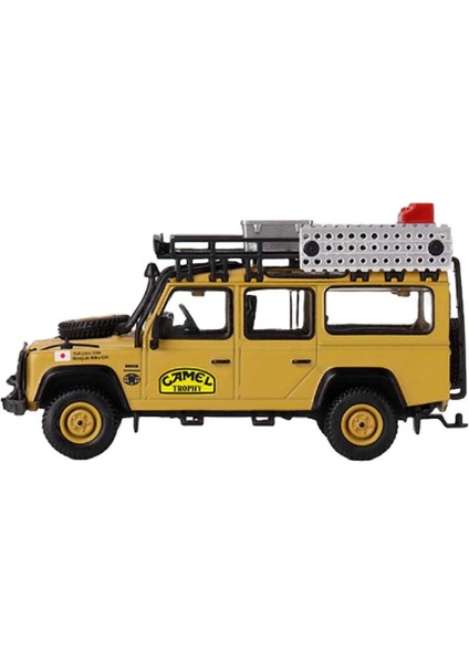 1:64 Diecast Land Rover Defender 110 1989 Camel Trophy Amazon Team Japan Model Araba