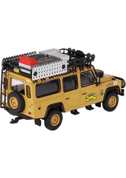 1:64 Diecast Land Rover Defender 110 1989 Camel Trophy Amazon Team Japan Model Araba