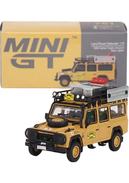 1:64 Diecast Land Rover Defender 110 1989 Camel Trophy Amazon Team Japan Model Araba