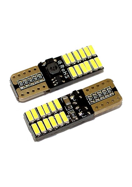 Dekoratif Oto LED Ampul T10 24 Smd Canbus'lı Beyaz Renk