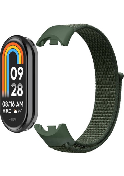Xiaomi Mi Band 8 Zore Krd-03 Hasır Kordon-Gri