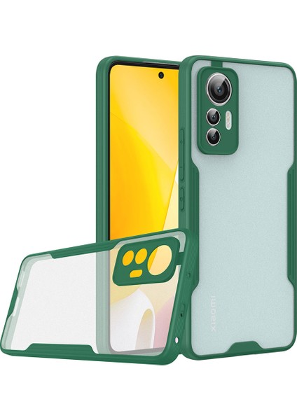 Storepgs Xiaomi Xiaomi 12 Lite Kılıf Parfe Kapak-Koyu Yeşil