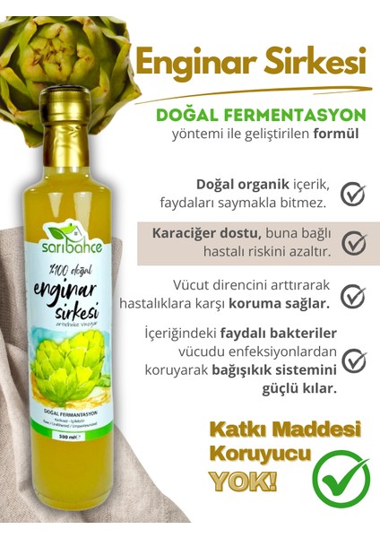 Enginar Sirkesi 500 ml - Organik Doğal Fermantasyon