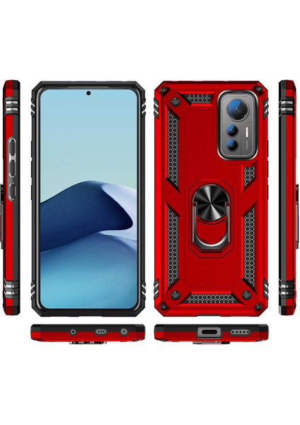 Storepgs Xiaomi Xiaomi 12 Lite Kılıf Vega Kapak-Kırmızı