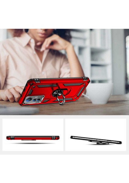 Storepgs Xiaomi Xiaomi 12 Lite Kılıf Vega Kapak-Kırmızı
