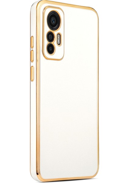 Storepgs Xiaomi Xiaomi 12 Lite Kılıf Bark Kapak-Beyaz