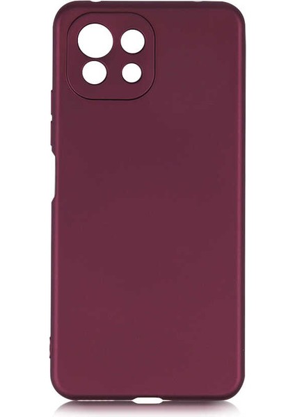 Storepgs Xiaomi Mi 11 Lite Kılıf Premier Silikon Kapak-Mürdüm