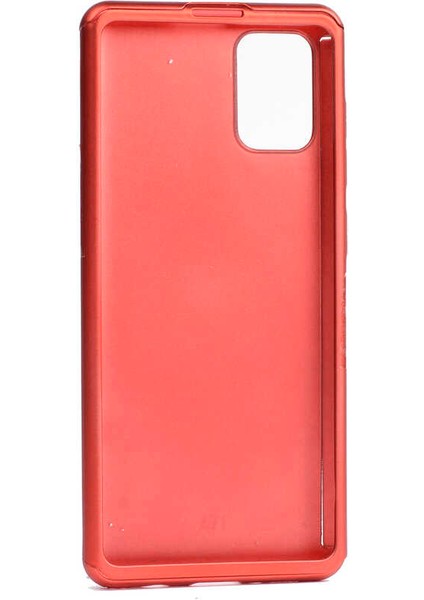 Galaxy A51 Kılıf Zore 360 3 Parçalı Rubber Kapak-Kırmızı