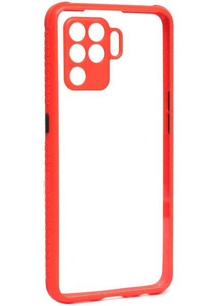 Storepgs Oppo Reno 5 Lite Kılıf ​​Kaff Kapak-Kırmızı