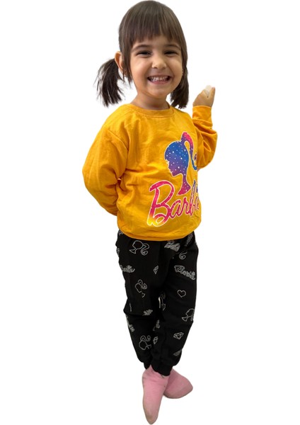 Barbie Baskılı Kız Çocuk Alt Üst Takım