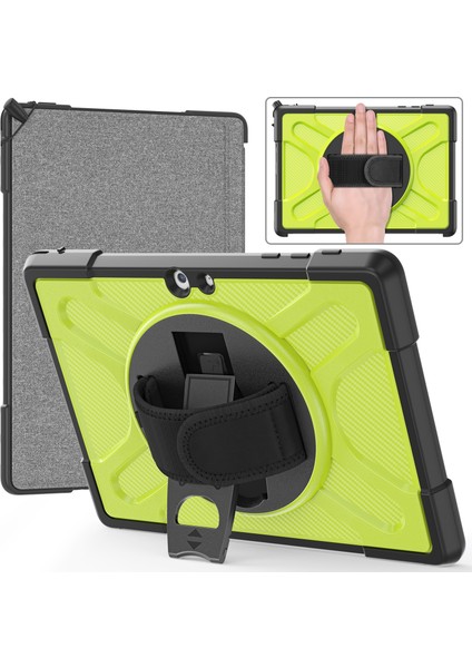 Microsoft Surface Go Için Tpu + Pc Kılıfı 4/3/2/1 Sarı Yeşil (Yurt Dışından)