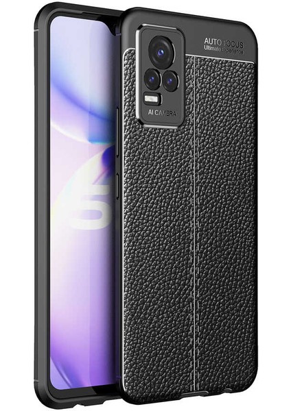 Storepgs Vivo V21E Kılıf Niss Silikon Kapak-Siyah