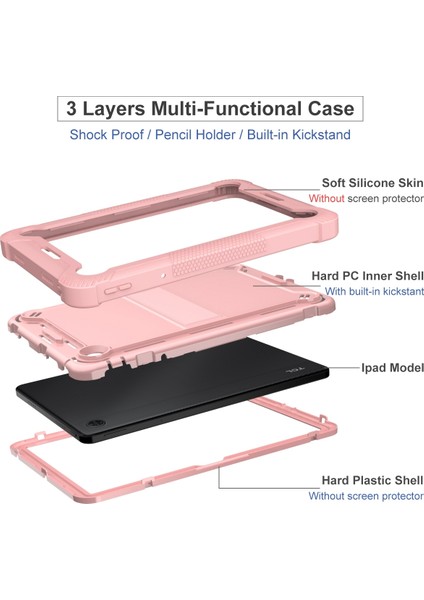 Tcl Tab 10 5g Rose Gold Için Silikon Hibrit Pc Tablet Kılıfı (Yurt Dışından) modelleri