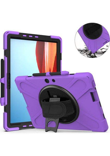 Microsoft Surface Pro x / Pro x 2021 Mor Için Darbeye Dayanıklı Silikon + Pc Kılıfı (Yurt Dışından) fiyatları