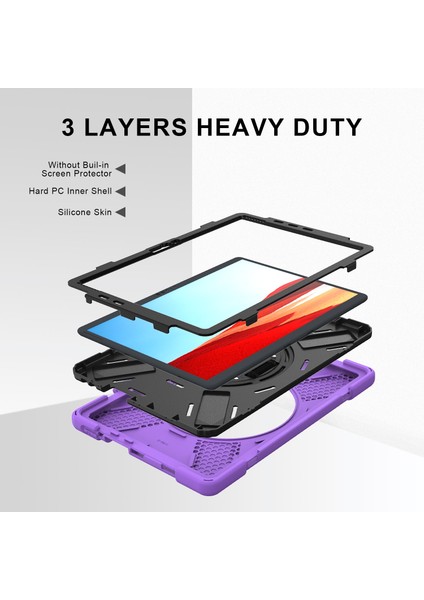 Microsoft Surface Pro x / Pro x 2021 Mor Için Darbeye Dayanıklı Silikon + Pc Kılıfı (Yurt Dışından) modelleri