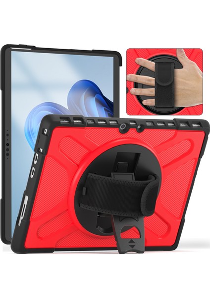 Microsoft Surface Pro 8 Kırmızı Için Tpu + Pc Tablet Kılıfı (Yurt Dışından)