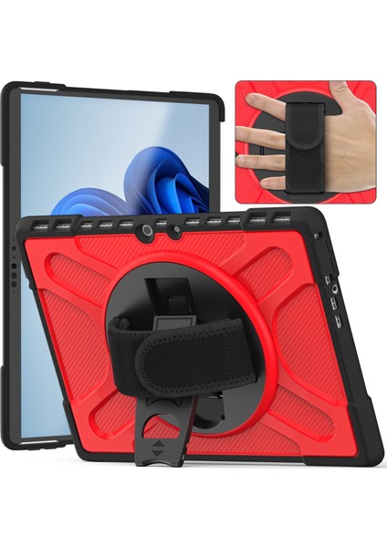 Microsoft Surface Pro 8 Kırmızı Için Tpu + Pc Tablet Kılıfı (Yurt Dışından)