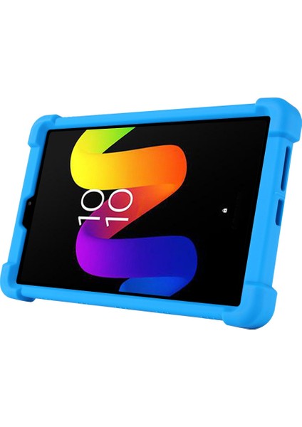 Tcl Tab 8 G2 Için Tutuculu Silikon Tablet Kılıfı Gül Kırmızısı (Yurt Dışından)