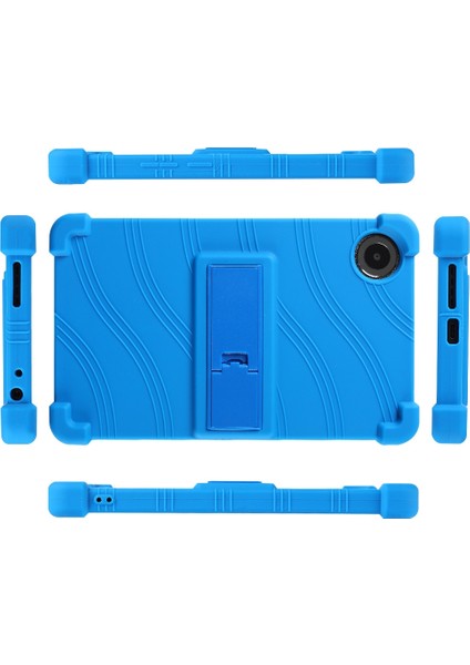 Tcl Tab 8 G2 Için Tutuculu Silikon Tablet Kılıfı Gül Kırmızısı (Yurt Dışından)