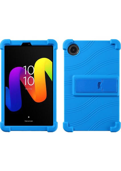 Tcl Tab 8 G2 Için Tutuculu Silikon Tablet Kılıfı Mavi (Yurt Dışından)