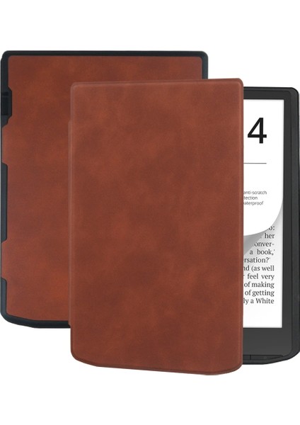 Pocketbook Inkpad 4 / Color2 /3 /PB743 Kahve Için Deri Kılıf (Yurt Dışından)