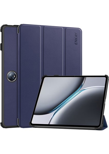 Enkay Pu Akıllı Kılıf Oneplus Pad 2 / Pad Pro 12.1 Koyu Mavi (Yurt Dışından)