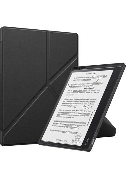 Kobo Elipsa 2e Siyah Için Deri Akıllı Tablet Kılıfı (Yurt Dışından)