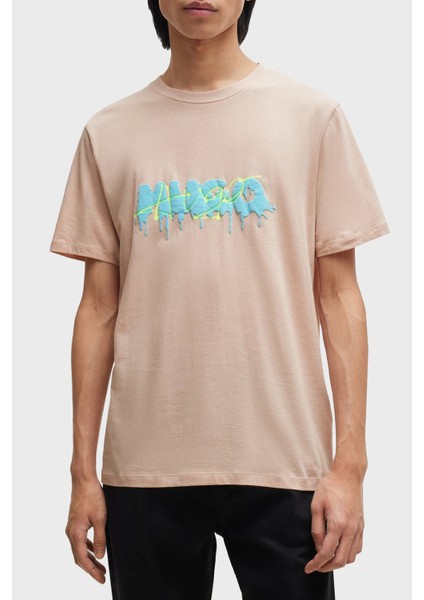 % 100 Pamuk Regular Fit Efekt Logolu T Shirt Erkek T Shirt 50515282 681