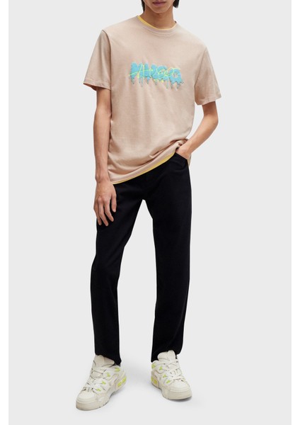 % 100 Pamuk Regular Fit Efekt Logolu T Shirt Erkek T Shirt 50515282 681 modelleri