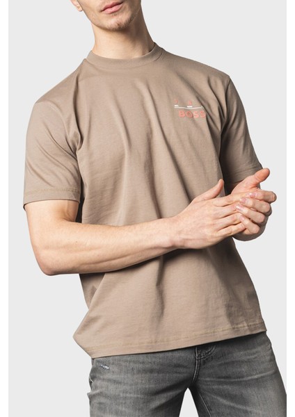 % 100 Pamuk Relaxed Fit Sırt Baskılı T Shirt Erkek T Shirt 50515553 246