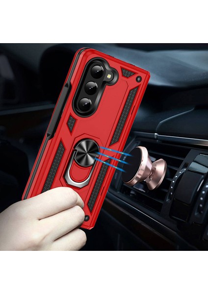 Storepgs Galaxy Z Fold 5 Kılıf Vega Kapak-Mavi