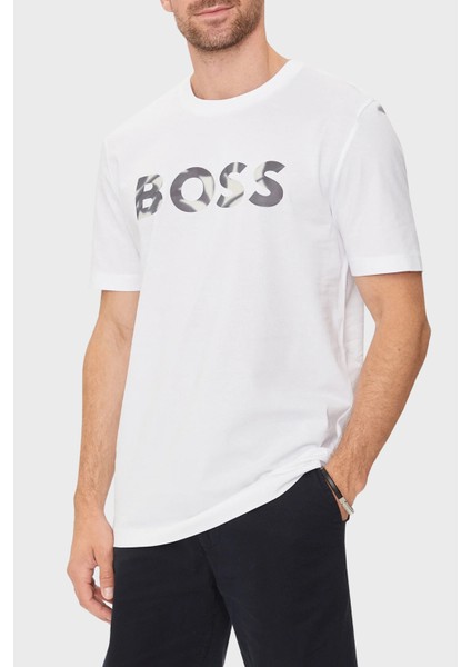 % 100 Pamuk Regular Fit Bisiklet Yaka Logolu T Shirt Erkek T Shirt 50513382 100