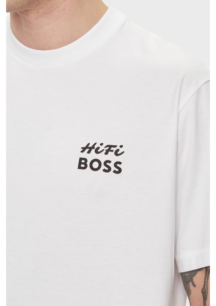 % 100 Pamuk Relaxed Fit Sırt Baskılı T Shirt Erkek T Shirt 50515553 101