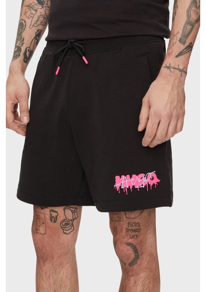 Logo Baskılı Pamuklu Relaxed Fit Yüksek Bel Short Erkek Short 50510005 001