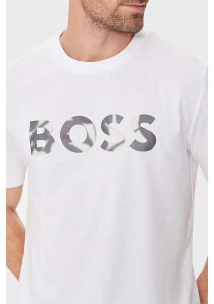 % 100 Pamuk Regular Fit Bisiklet Yaka Logolu T Shirt Erkek T Shirt 50513382 100 fırsatları